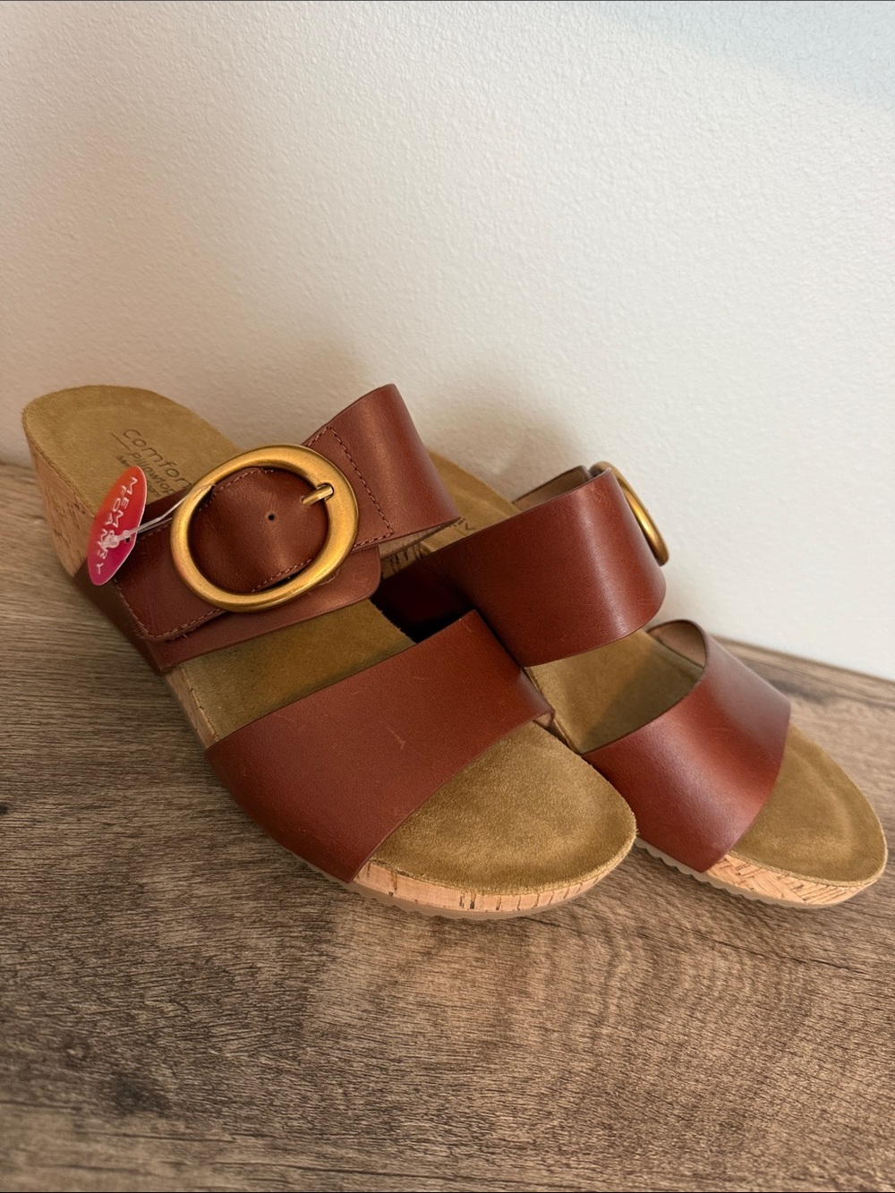 Comfortiva Elizabeth Wedge in Golden Brown